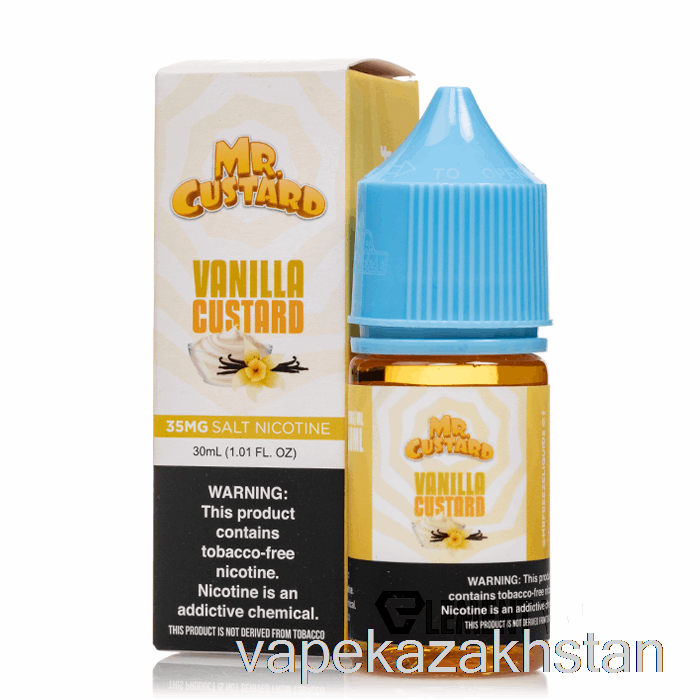 Vape Kazakhstan Vanilla Custard - Mr Custard Salts - 30mL 50mg